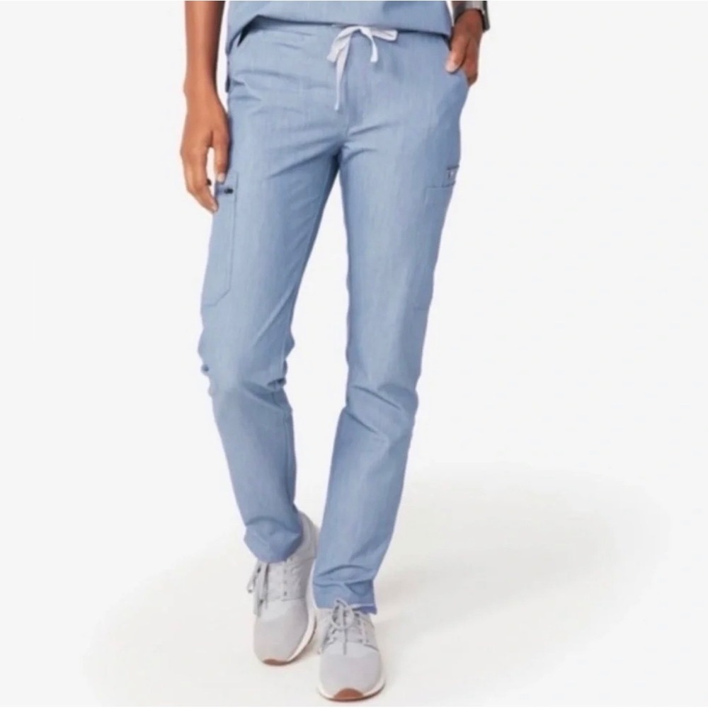 FIGS Yola High-Rise Slim Scrub Pant Light Blue Size L Hospital Nurse Doctor